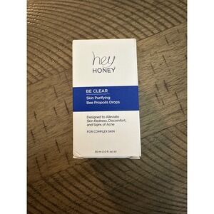 Hey Honey BE CLEAR Skin Purifying Bee Propolis Drops - 30ml (Full Size) - BNIB.